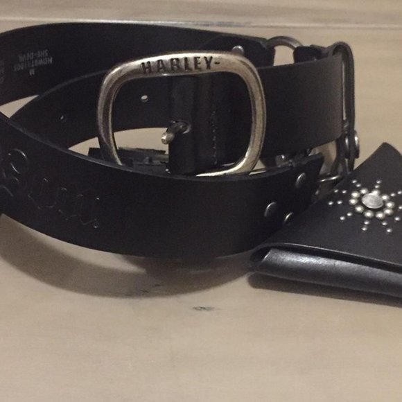 Harley-Davidson Accessories - New Harley Davidson Black Leather Belt She-Devil M